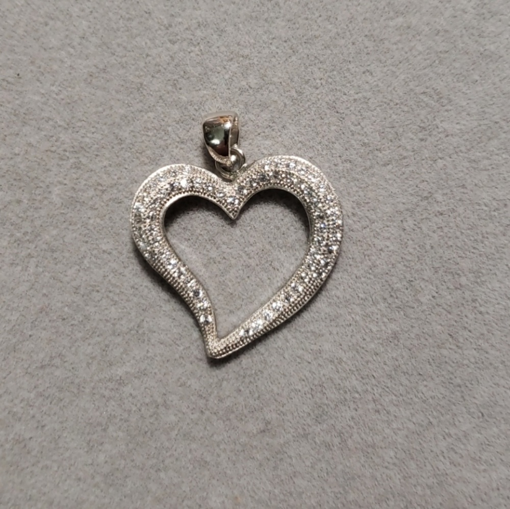 925 Sterling Silver Cubic Zirconia Pendant Necklac